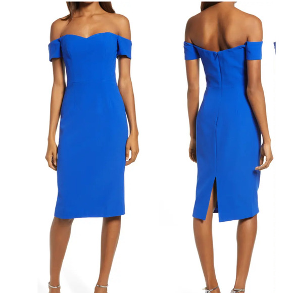 Dress the Population dress blue Bailey bodycon size Medium M - Picture 1 of 6
